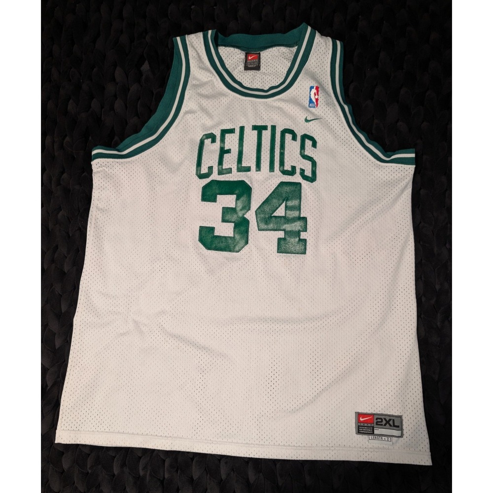 Vintage Nike Boston Celtics Paul Pierce #34 Basketball White‎ Jersey Size XXL